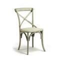 D2D Technologies Parisienne Cafe Chair- Distressed White Rattan - 19.5 x 35 x 20 in. D23280656
